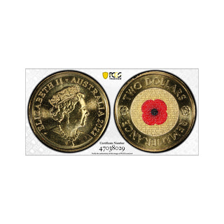 2022 C Remembrance Day Red Poppy Graded MS67