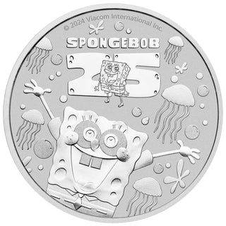 SpongeBob SquarePants 2024 1oz Silver Coin In Card