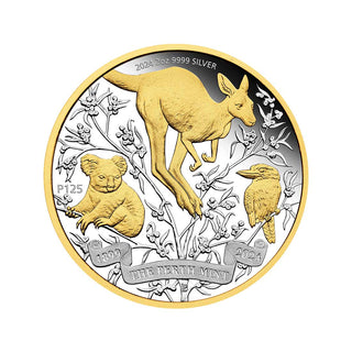 The Perth Mint’s 125th Anniversary 2024 2oz Silver Proof Gilded Coin