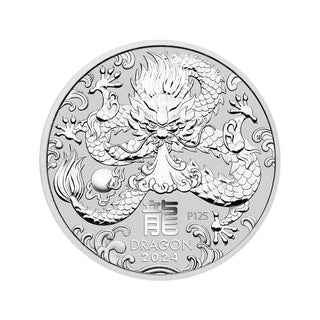 Australian Lunar Series III 2024 Year of the Dragon 1/2oz Silver Bullion Coin