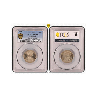 1973 Partial Collar Error 10c Graded MS66