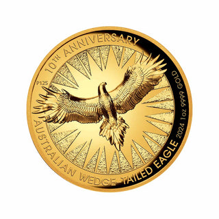 Australian Wedge-tailed Eagle 10th Anniversary 2024 1oz Gold Proof High Relief Coin