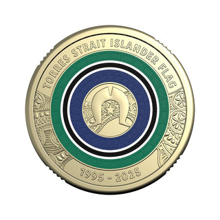 2025 SINGLE COLOURED $2 COIN - 30th Ann. Of The Torres Strait Islander Flag