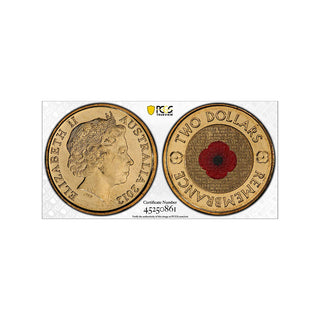 2012 Remembrance Day Red Poppy Graded MS65