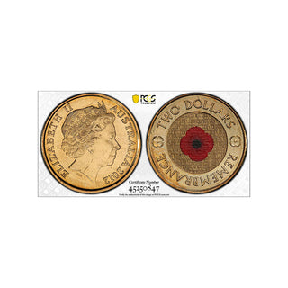 2012 Remembrance Day Red Poppy Graded MS66