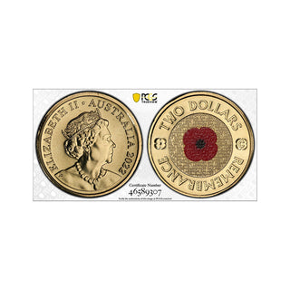 2022 C Remembrance Day Red Poppy Graded MS68