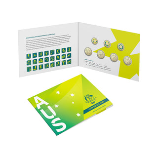 2022 Australian Commonwealth Games Team 7 Coin $1 And $2 Coin Set