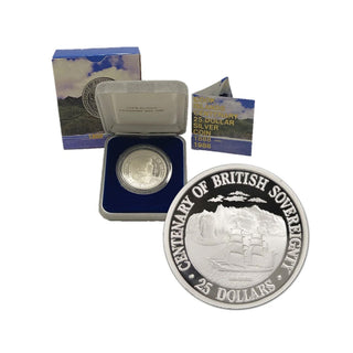 1988 Cook Island Centenary of British Sovereignty Silver Proof Coin