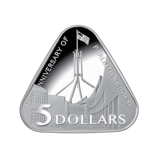 2013 Parliament House $5 Triangle Silver Proof