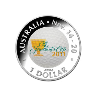 2011 Presidents Cup $1 Coloured Silver Proof Coin
