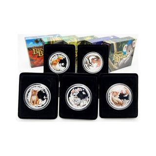 2010-2011 Bush Babies 5 Coin Set – 5 x 1/2 Oz Silver Proofs