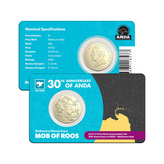 2025 Melbourne Money Expo ANDA $1 Melbourne Map Privy Coin