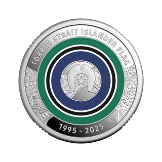 2025 $2 ‘C’ MM Coloured Fine Silver Proof Coin – 30th Ann. Of The Torres Strait Island Flag
