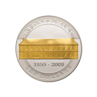 2005 Sydney Mint Sesquicentenary $10 Silver Proof Coin