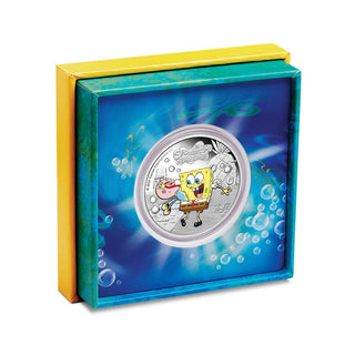 SpongeBob SquarePants – SpongeBob & Gary 2024 1oz Silver Proof Coloured Coin
