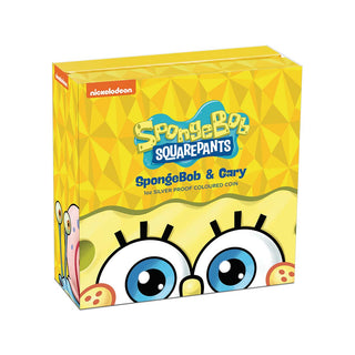 SpongeBob SquarePants – SpongeBob & Gary 2024 1oz Silver Proof Coloured Coin
