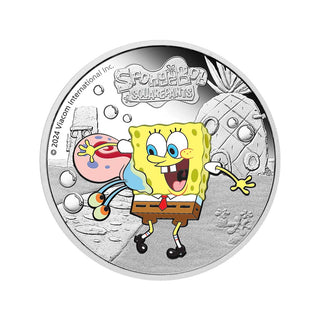 SpongeBob SquarePants – SpongeBob & Gary 2024 1oz Silver Proof Coloured Coin