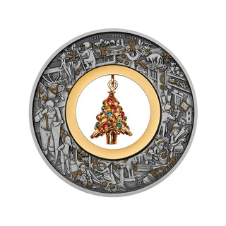 2025 Santa's Workshop 2oz Silver Antiqued Coloured Coin (LEAVE AS DRAFT)