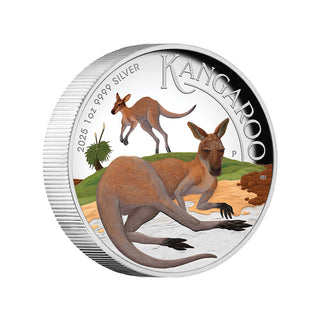 2025 Australian Kangaroo 1oz Silver Proof High Relief Coloured Coin