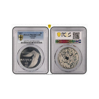 1967 $1 Swan Dollar - Unofficial Pattern Specimen Dollar Graded PR63DCAM