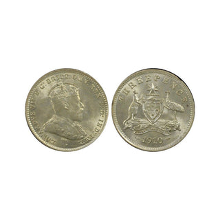 1910 Threepence 3d Graded MS64