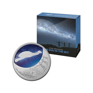 2020 $1 Star Dreaming - Emu in the Sky Frosted Uncirculated 1/2oz Silver Coin
