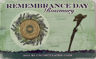 2017 Remembrance Day Rosemary Carded $2 Coin