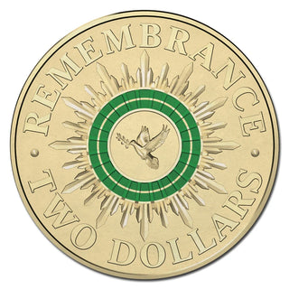 2014 Remembrance Day $2 Coloured Uncirculated Coin