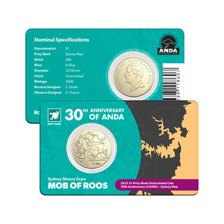 2025 Sydney Money Expo ANDA $1 Sydney Map Privy Coin