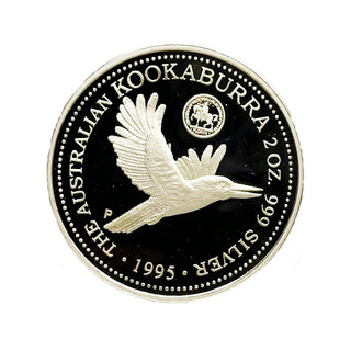 1995 Kookaburra 2oz Silver Proof Parliament House Florin Privy Mark