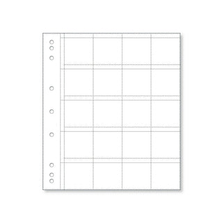 Renniks Coin Album Plastic Refill Pages, 20 Pockets, Pack 10