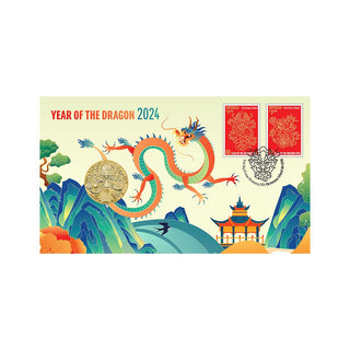 Year of the Dragon 2024 Stamp and Coin Cover
