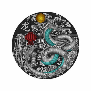 Year Of The Dragon 2024 3oz High Relief Antique