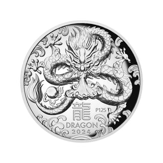 2024 Year of the Dragon 1oz Silver Proof High Relief Coin