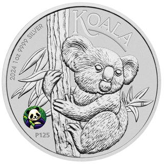 Australian Koala with Panda Privy 2024 1oz Silver Coin