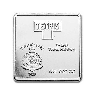 2023 Tetris™ 1 oz Silver $2, 7-Coin Tetrimino Block Shapes