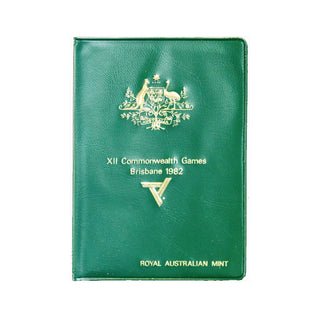 1982 XII Commonwealth Games Green Wallet Year Set