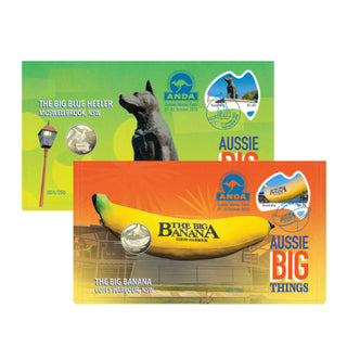 2023 ANDA Sydney Money Expo Aussie Big Things - Big Banana & Big Blue Heeler PNC Set (Exclusive Colour)