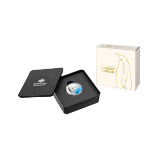 Emperor Penguin $5 Coloured Silver Proof - 2023 Antartic Territory