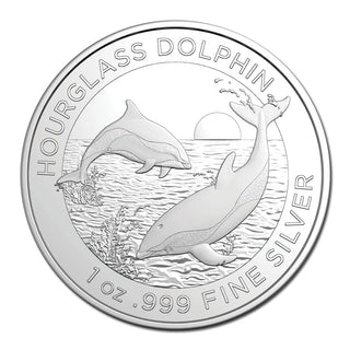 2024 $1 1oz Silver Bullion Coin - Dolphin Hourglass