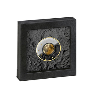 Moon Solar System 2023 Silver Black Proof