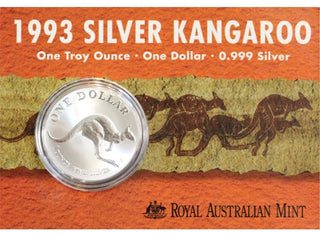 1993 $1 Silver 1oz Kangaroo 99.9%