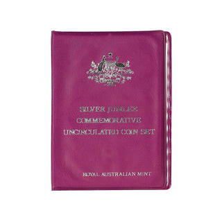 1977 QE II 25th Anniversary Jubilee Purple Wallet Year Set