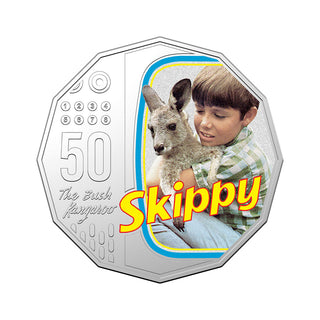 2020 Skippy The Bush Kangaroo Coloured 50c