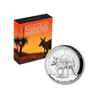 2011 Australian Kangaroo 1oz Silver Proof High Relief Coin