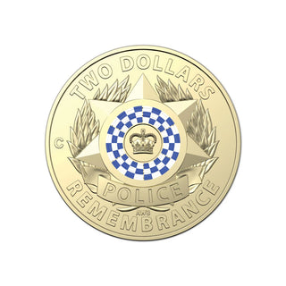 2019 Police Remembrance $2 'C' Mintmark Carded Coin