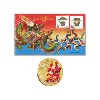 2020 Happy Chinese New Year Stamp & $1 Coin Cover - PNC