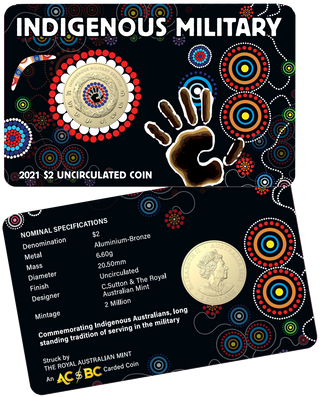 2021 Indigenous Military Carded $2 Coin