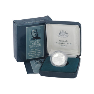 1997 Sir Charles Kingsford Smith Fine Silver Proof $1 Coin