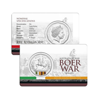 2014 Australians At War - Boer War 50c Uncirculated